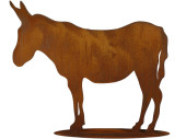 Esel auf Platte rosteffekt, H 93cm x L 108cm, Metall,...