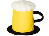 chapeau Oktoberfest "Bierkrug" jaune/noir, 100% polyester
