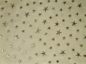 fabric "Sea of Stars" w 140cm, stars gold, cream