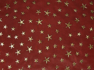 Stoff "Sea of Stars" B 140cm, Sterne gold, bordeaux