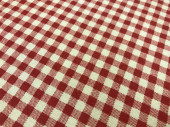 chemin de table carreaux rouge-blanc l 28 cm, l 5m