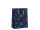 Geschenktasche "Eiskristalle", blau/gold, 18 x 10 x H 23cm
