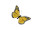 Schmetterling "Federn" "L" 29 x 19cm gelb