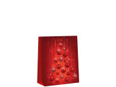 sac cadeau "boules rouges", rouge/argent, 18 x...
