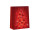 Geschenktasche "Kugeln rot", rot/silber, 26 x 13 x 32cm