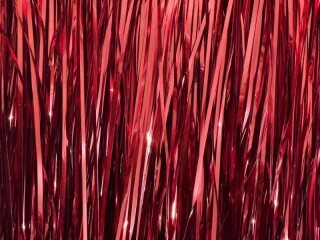 Fransenborte Folie rot B 10m, H 30cm schwer entflammbar