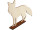 figurine 2D "renard" feutre/bois, marron/naturel, grand, l 58 x h 38cm, épaisseur 6mm, sur plaque de base