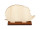 Display 2D "Igel" klein, Filz/Holz, braun/natur, B 24 x H 15cm, 6mm dick, auf Standplatte