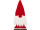 gnome avec chapeau 2D, grand, blanc/rouge, MDF, l 20,5 x h 46,5cm, sur socle