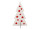 Display 2D "Tanne mit Filzsternen" weiss/rot, MDF 3mm, B 22 x H 36.5cm, mit Aufstellfuss
