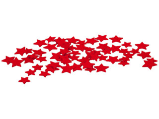 étoiles en feutre à disperser, 50 pièces, rouges, Ø 25 + 35mm