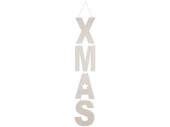 text "XMAS" 2D, for hanging, white, MDF, w...