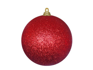 boule de Noël B1 scintillant rouge, Ø 15cm, 1 pc.