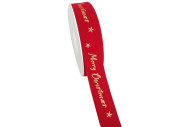 ribbon velvet "Merry Christmas" w 25mm, l 20m,...