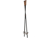 paire de bâtons de ski traditionnels, marron, bois, l 100cm