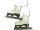 pair of traditional ice skates, metal, cream/black, w 22 x h 16 x d 6cm