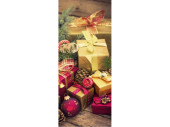Textilbanner Geschenkpakete 75x180cm, gold/rot...