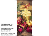 Textilbanner Geschenkpakete 75x180cm, gold/rot...