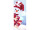 Textilbanner Schneeman/Paket 75x180cm, weiss/rot/blau Schlauchnaht oben+unten