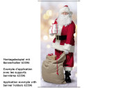 Textilbanner Nikolaus/Pakete 75x180cm, rot/weiss/braun...