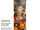 bannière textile "epouvantail", 75 x 180cm, orange/marron, couture tubulaire en haut et en bas
