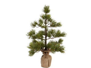 pine tree "Virginia" in jute, brown/green, h 72cm, Ø 55cm, plastic