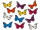 butterfly "feathers" 12 pcs. 7 x 4cm mixed