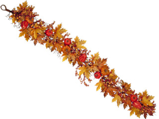 autumn leaves pumpkin garland, autumn colourful, l 150cm, w 30cm