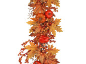 guirlande de citrouilles de feuilles dautomne,...