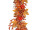 guirlande de citrouilles de feuilles dautomne, colorées dautomne, l 150cm, p 30cm