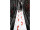 tapis "empreintes sanglantes" blanc/rouge, l 60 x l 450cm