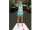tapis "empreintes sanglantes" blanc/rouge, l 60 x l 450cm