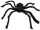 spider hairy XL, black, 50 x 65cm