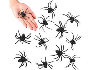set daraignées petit, noir, plastique, 5 x 6cm, 12 pcs.