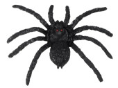 spider set small, black, plastic, 5 x 6cm, 12 pieces
