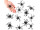 set daraignées petit, noir, plastique, 5 x 6cm, 12 pcs.