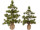 pin "Virginia" en jute, marron/vert, diff. tailles