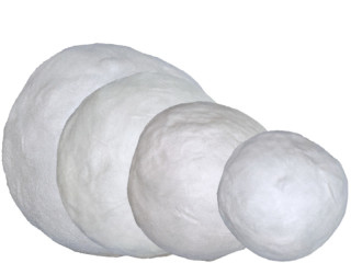 snowball cotton wool XL, white, flame retardant, var. sizes