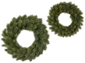 fir wreath "Forest" green, PE, flat back, var....