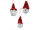set de 3 lutins à suspendre, env. h 6cm, motifs mélangés