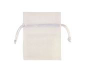 Organza-Säckchen 10er Set,  10 x 7cm, crème