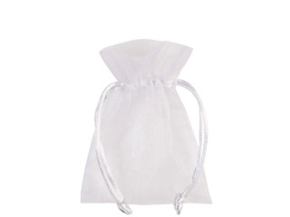 organza bag set of 10, 10 x 7cm, white
