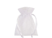 set de 10 sacs en organza, 10 x 7cm, blanc