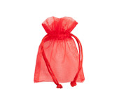 Organza-Säckchen 10er Set, 10 x 7cm, rot