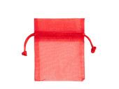 set de 10 sacs en organza, 10 x 7cm, rouge
