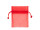 set de 10 sacs en organza, 10 x 7cm, rouge