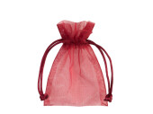 organza bag set of 10, 10 x 7cm, burgundy