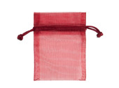 organza bag set of 10, 10 x 7cm, burgundy