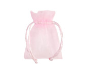 organza bag set of 10, 10 x 7cm, rose