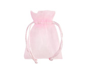 Organza-Säckchen 10er Set, 10 x 7cm, rosa